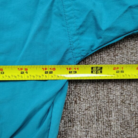 Vintage SUN MOUNTAIN SPORTS HEADWIND Pullover Men M Aqua Blue Nylon Windbreaker - Picture 6 of 8
